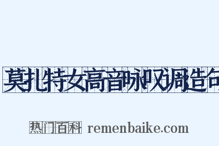 莫扎特女高音咏叹调造句是什么意思的图片